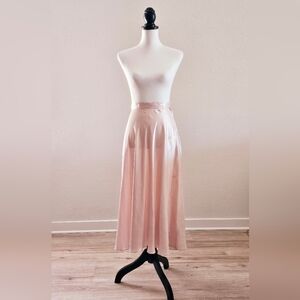 SAN ANDRE Vintage mid-length A-line satin feel slip skirt SIZE 4